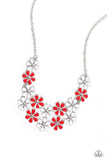 Paparazzi Floral Fever - Red Necklace