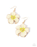 Paparazzi Floral Flavor- Yellow Earrings