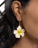 Paparazzi Floral Flavor- Yellow Earrings