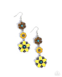 Paparazzi Floral Flock- Yellow Earrings
