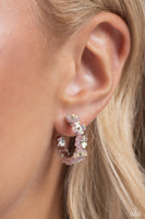 Paparazzi Floral Focus - Pink Hoops Earrings