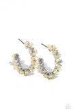 Paparazzi Floral Focus - White Tiny Hoops Earrings