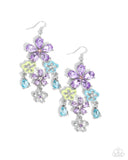 Paparazzi Floral Fountain- Purple Earrings