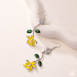 Paparazzi Floral Fractal- Yellow Earrings