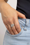 Paparazzi Floral Frou-Frou - White Ring