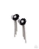 Paparazzi Floral Fuel - Black Earrings