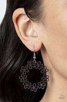 Paparazzi Floral Halos - Pink Flower Earrings