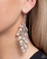 Paparazzi Flourishing Fancy - White Earrings