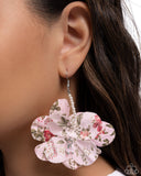 Paparazzi Flourishing Fantasia- Pink Earrings