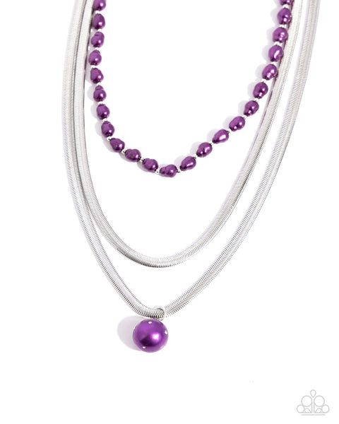 Paparazzi Flourishing Finale - Purple necklace