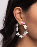 Paparazzi Flower Vine- Multi Hoops Earrings
