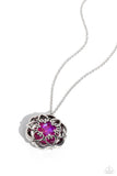 Paparazzi Flowering Fantasy - Pink UV Gem Necklace