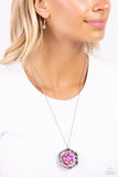 Paparazzi Flowering Fantasy - Pink UV Gem Necklace