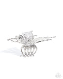 Paparazzi Flutter Following- White Hair Accessory