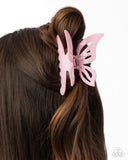 Paparazzi Fluttering Fleet- Pink Hair Accessory