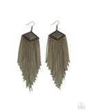 Paparazzi Forged Fringe- Brass Earrings