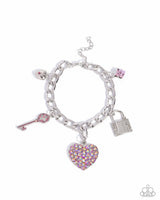 Paparazzi Fortified Fashion - Pink Heart Bracelet