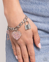 Paparazzi Fortified Fashion - Pink Heart Bracelet