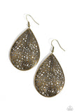 Paparazzi Fractured Fairytale- Brass Earrings