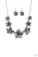 Paparazzi Free FLORAL - Red Necklace