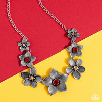 Paparazzi Free FLORAL - Red Necklace