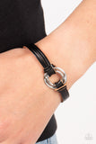 Paparazzi Free Range Fashion - Black Leather Bracelet