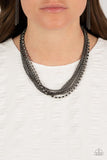 Paparazzi Free to CHAINge My Mind - Black Gunmetal Chains