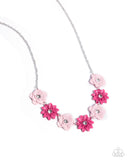 Paparazzi Frenetic Florals- Pink Necklace