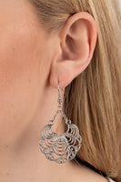 Paparazzi Frilly Finesse - Silver Earrings