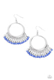 Paparazzi Fringe Fanfare - Blue Earrings
