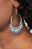 Paparazzi Fringe Fanfare - Blue Earrings
