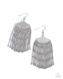 Paparazzi Fringe Foundation- Silver Earrings