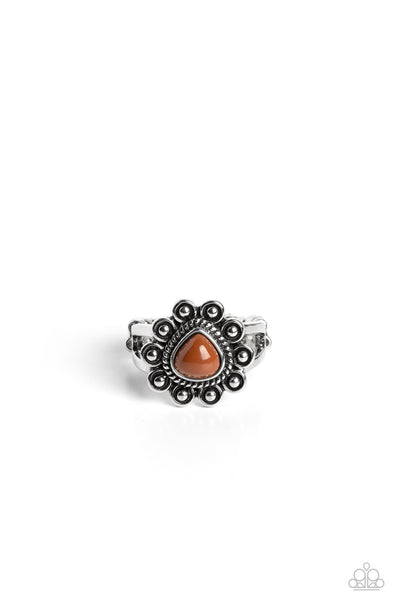 Paparazzi Fruity Frou-Frou - Brown Teardrop Ring