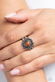 Paparazzi Fruity Frou-Frou - Brown Teardrop Ring