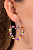 Paparazzi Fun-Loving Fashion - Multi Heart Earrings