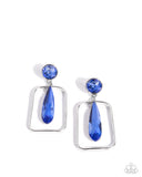 Paparazzi Future Framing- Blue Earrings
