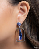 Paparazzi Future Framing- Blue Earrings
