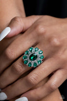 Paparazzi GLIMMER and Spice - Green Teardrop Gem Ring