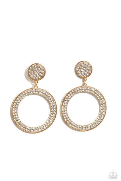 Paparazzi GLOW You Away - Gold Earrings