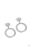 Paparazzi GLOW You Away - White Earrings