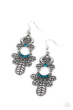 Paparazzi Galapagos Gala - Blue Glittery Earrings