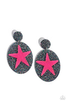 Paparazzi Galaxy Getaway - Pink Star Earrings