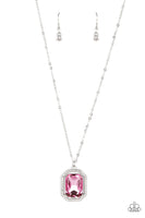 Paparazzi Galloping Gala - Pink Gem Necklace