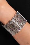 Paparazzi Garden City - Pink Floral Bracelet