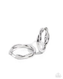 Paparazzi Genuine Glitz- Silver Hoops