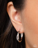 Paparazzi Genuine Glitz- Silver Hoops