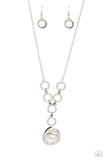 Paparazzi Get OVAL It - White Necklace