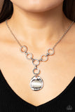 Paparazzi Get OVAL It - White Necklace