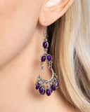 Paparazzi Girly Girl Getup - Purple Earrings