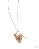 Paparazzi Give More Affection- Gold Heart Necklace